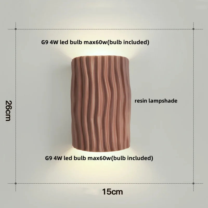 Afralia™ Double LED Wall Lamp Sconce Modern Resin Bathroom Mirror Light