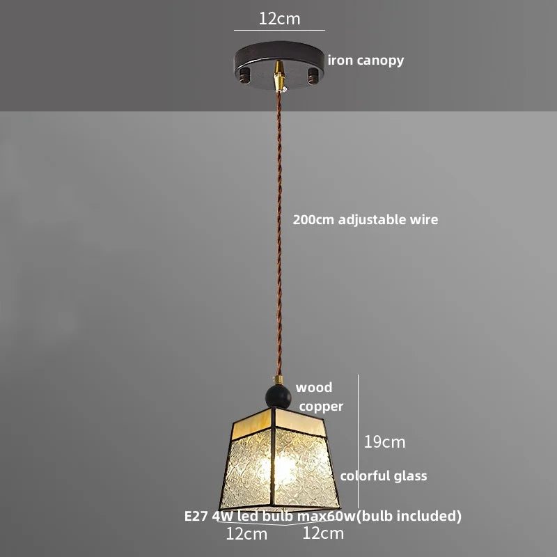 Afralia™ Tiffany Glass LED Pendant Lights for Nordic Modern Home Decor & Restaurant