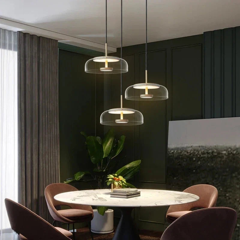Afralia™ Glass Pendant Lamp Ceiling Hanging Light - Danish Designer Stylish Suspension