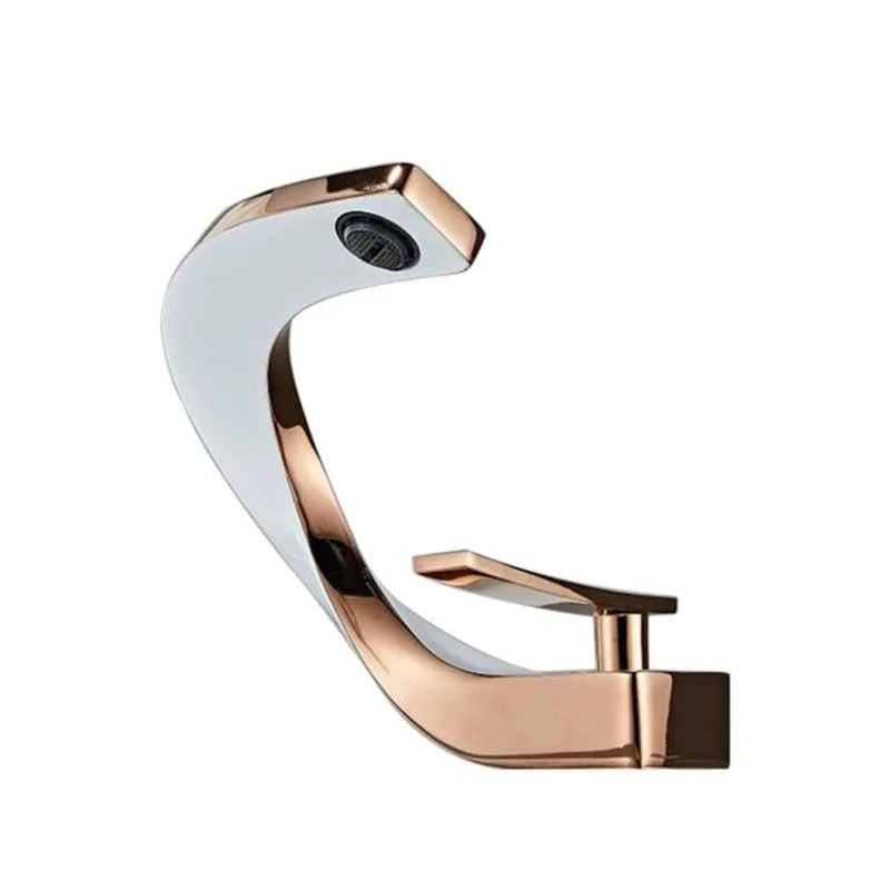 Afralia™ Brass Bathroom Basin Faucet in Elegant Rose Gold Finish