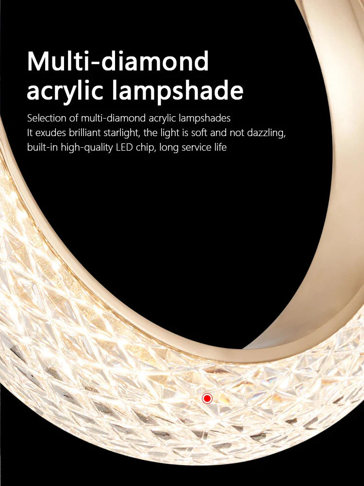 Afralia™ Circle Ring LED Chandelier Light for Luxe Living Spaces