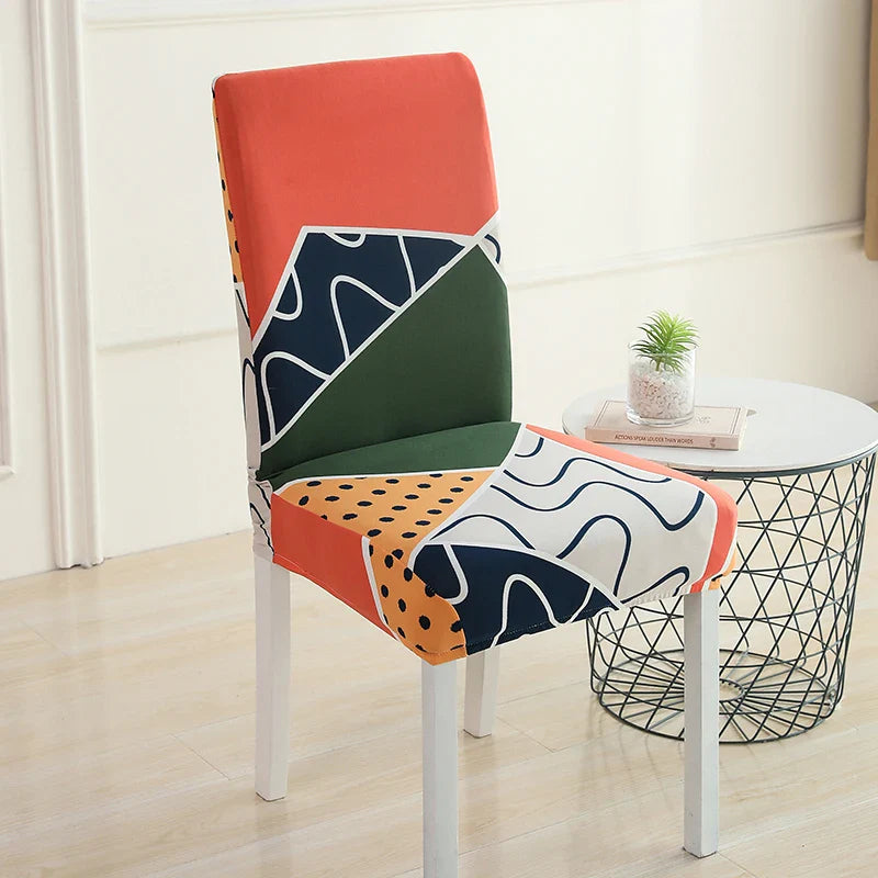 Afralia™ Stretch Print Chair Cover - Elastic Seat Slipcover