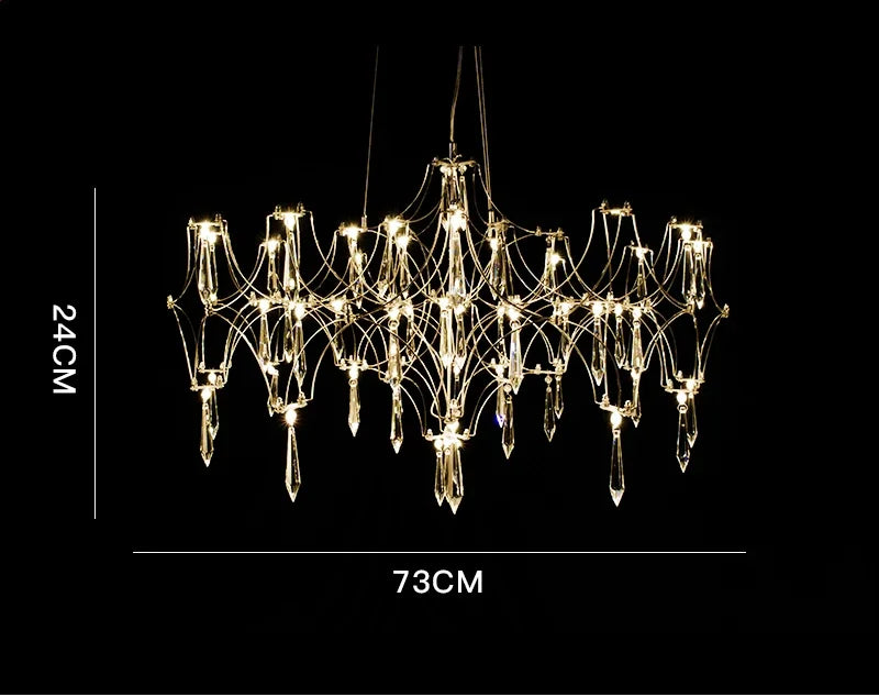 Afralia™ Crystal Chandelier: Luxury Modern Starry Ceiling Light for Living Room, Bedroom, Restaurant