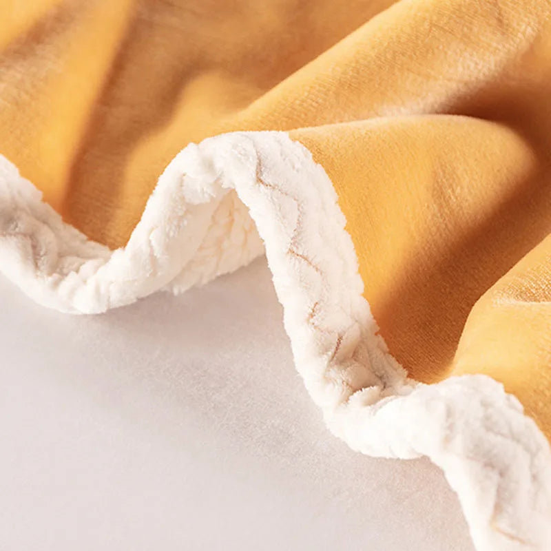 Afralia™ Double-Layer Velvet Sofa Blanket: Luxuriously Warm & Skin-Friendly