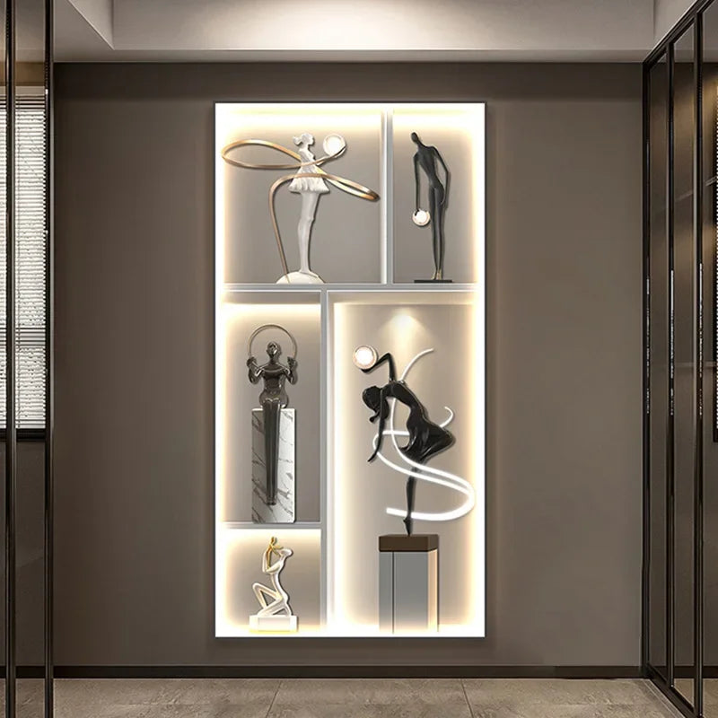 Afralia™ Luminous Wall Mural - Remote Control High-End Art Painting for Modern Living Room & Corridor