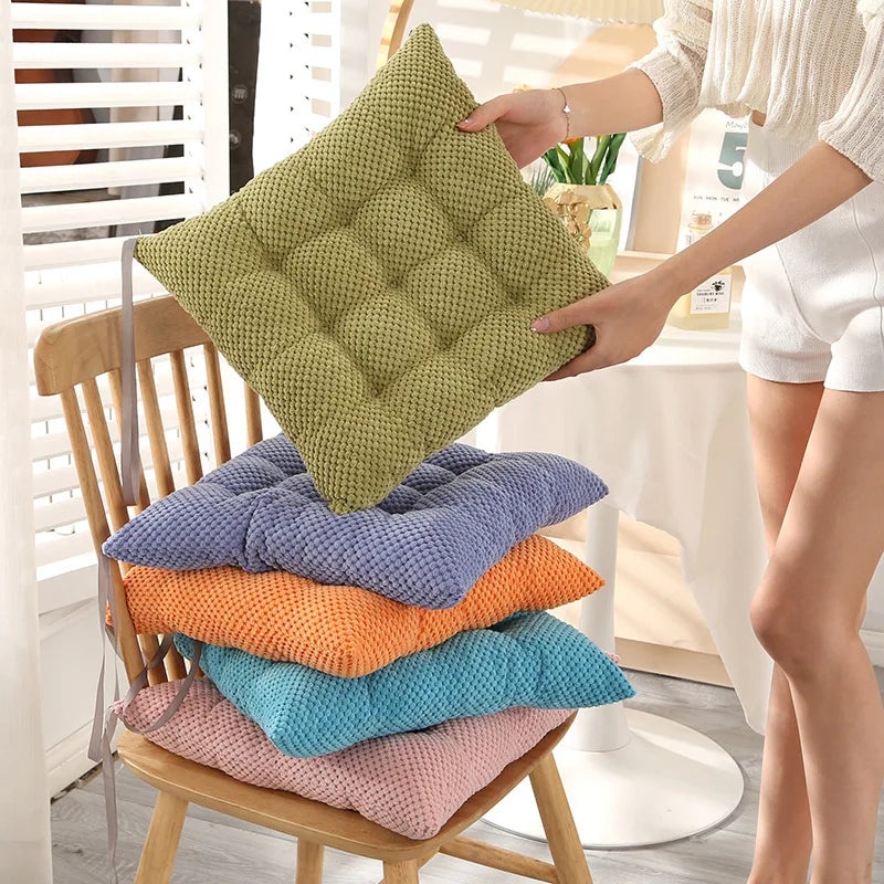 Afralia™ Nordic Solid Chair Cushion: Comfortable, Breathable, Non Slip - Home & Office Hip Support