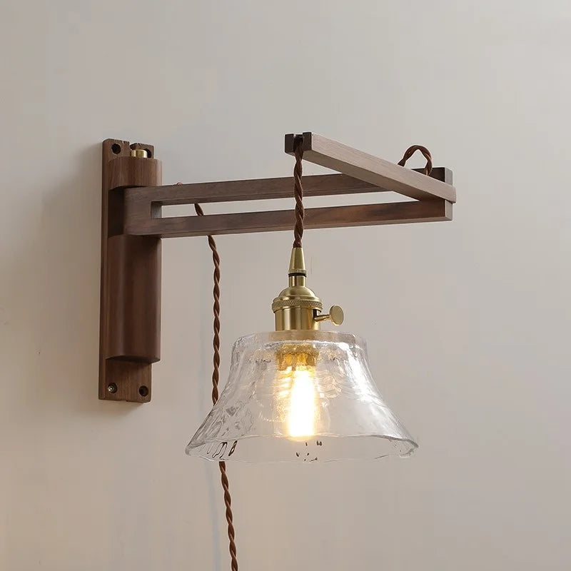 Afralia™ Clear Glass LED Wall Sconce Modern Stair Light Fixture Home Decor