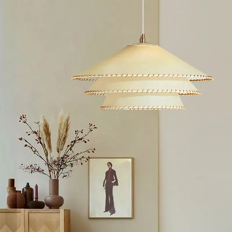 Afralia™ Minimalist Parchment Pendant Lights for Dining & Bedroom