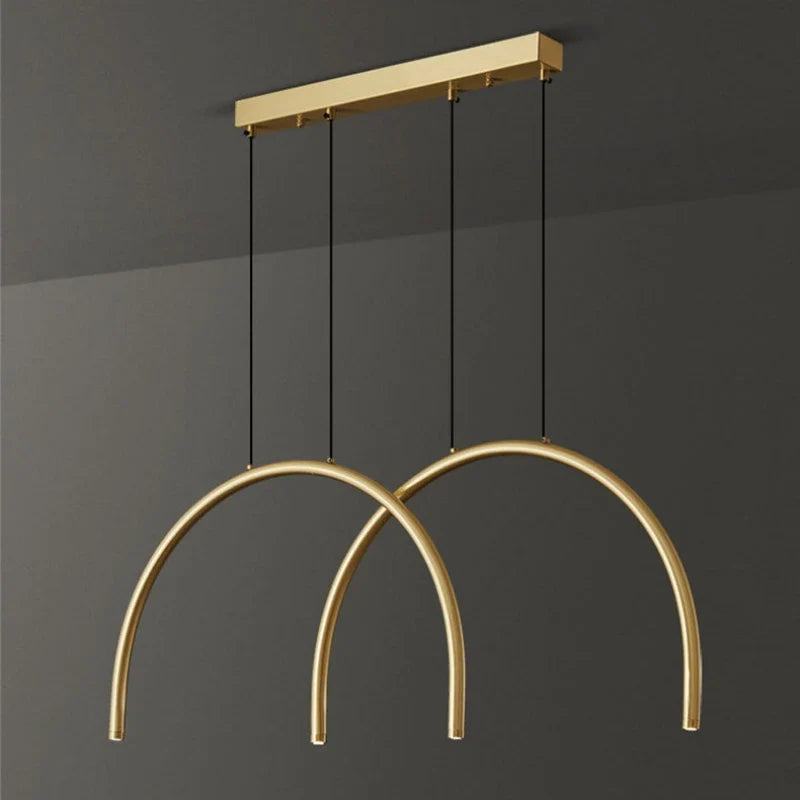 Afralia™ Modern Brass Pendant Lights, LED, Height Adjustable, 4000K