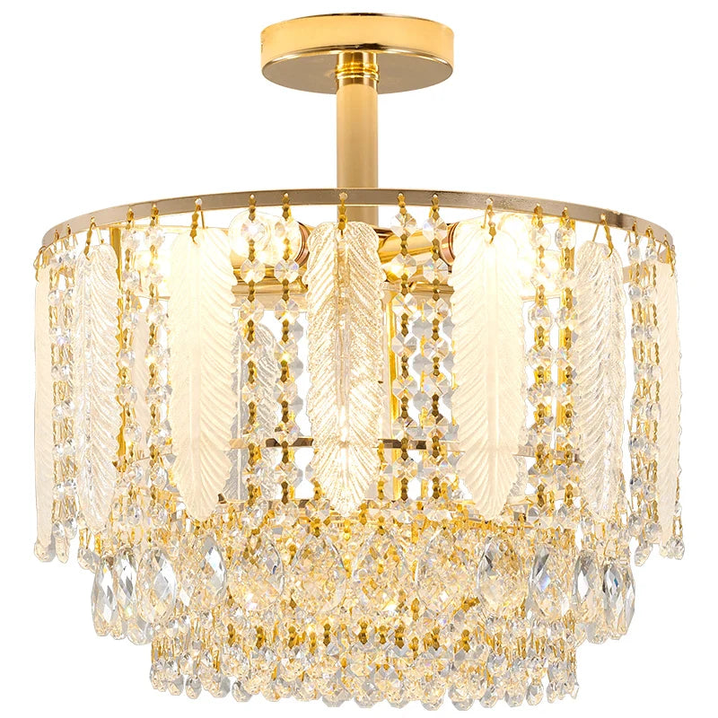 Afralia™ Crystal Chandelier Light for Elegant Home Decor