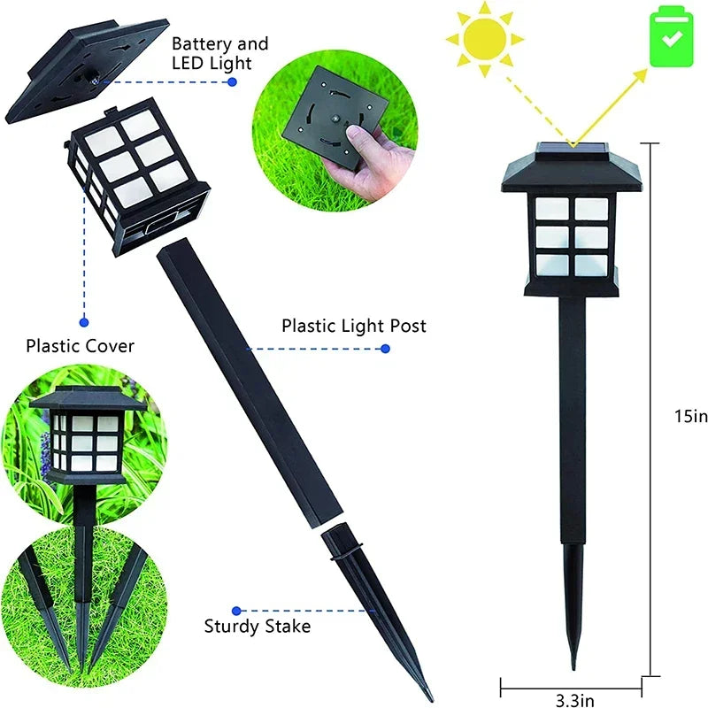 Afralia™ Solar LED Pathway Lights - Outdoor Waterproof Walkway Garden Street Lamps