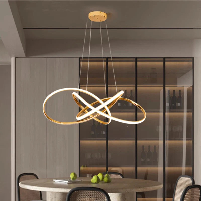 Afralia™ Modern Pendant Light: Indoor LED Chandelier Ceiling Lamp - Decorative Dining Room Lighting