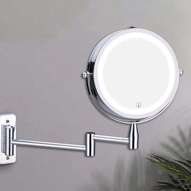 Afralia™ LED Light Makeup Mirror 10X Magnification Double Side Touch Dimming