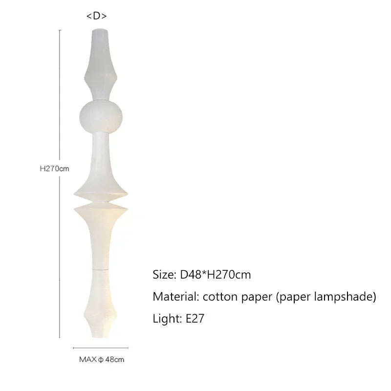 Afralia™ Japanese Cotton Paper Pendant Lamp Wabi Sabi Chandelier with E27 Bulb