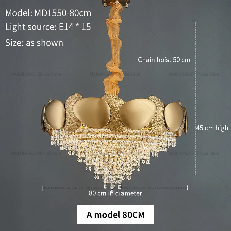 Afralia™ Crystal Chandelier: Modern Round Headlight for Livingroom and Master Bedroom