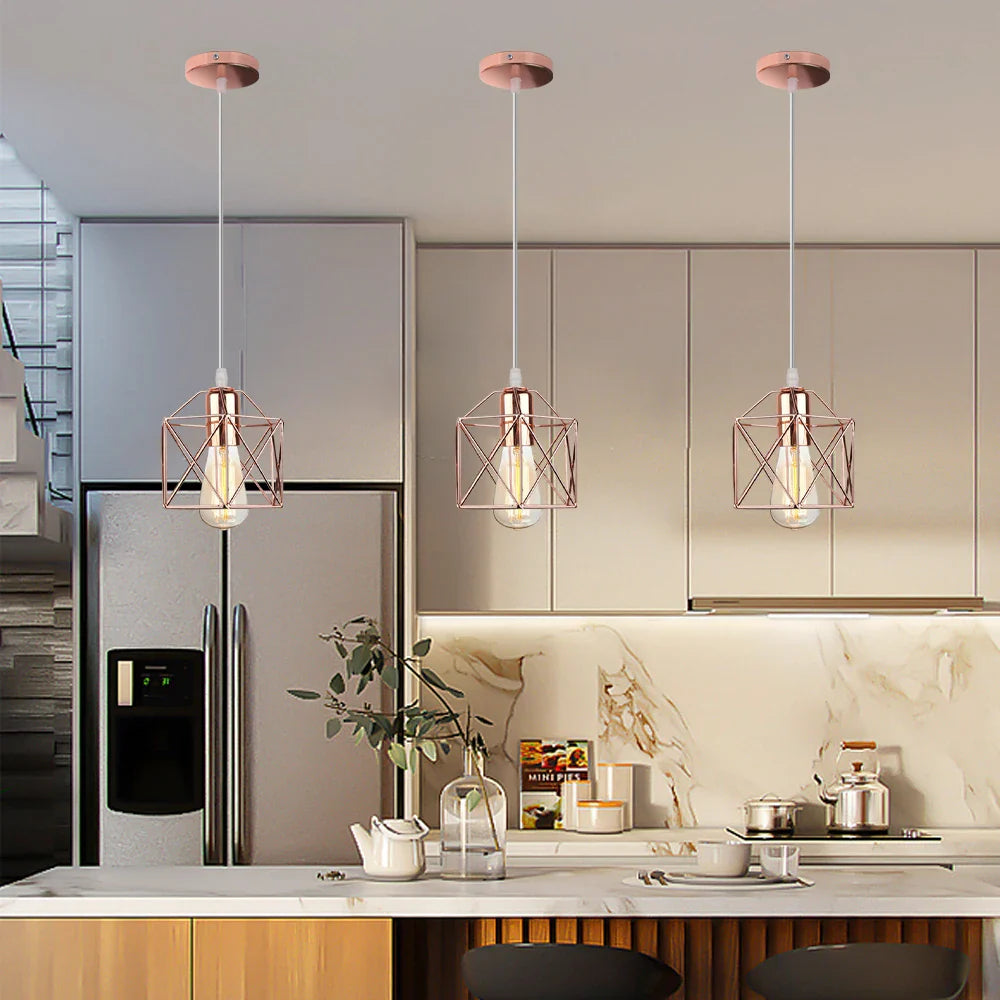 Afralia™ Industrial Retro Loft LED Pendant Light for Home Living Room Kitchen