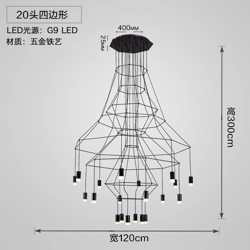 Afralia™ Designer Nordic Ceiling Chandelier for Home Decor and Living Room Lighting
