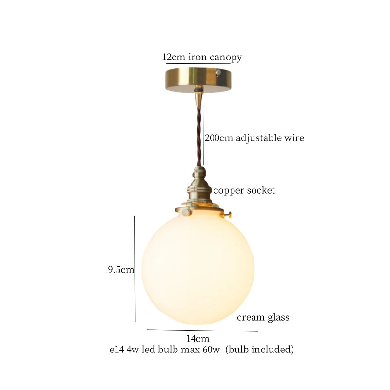 Afralia™ Glass LED Pendant Lights for Kitchen Loft Bar Cafe Living Room
