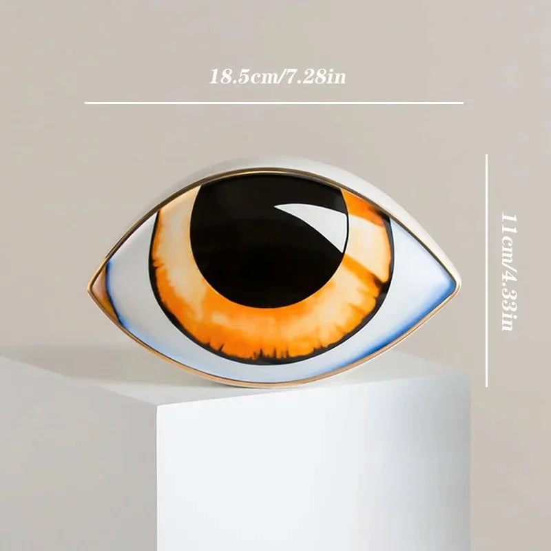 Afralia™ Evil Eye Sculptures Devil's Eye Charm Desktop Ornaments Feng Shui Decoration