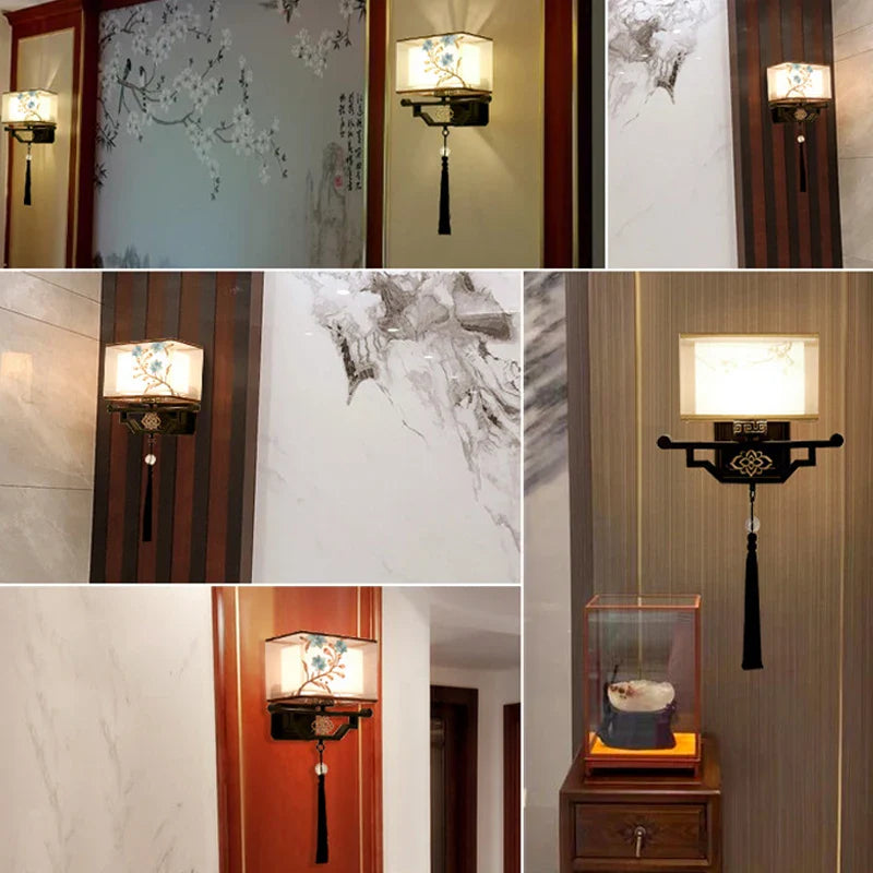 Afralia™ Elegant Fabric Wall Lamp for Living Room Bedroom, Modern LED Lighting Fixtures