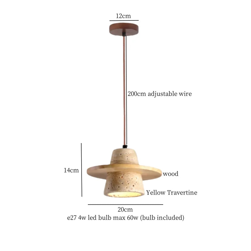 Afralia™ Yellow Travertine LED Pendant Lights - Modern Nordic Home Decor