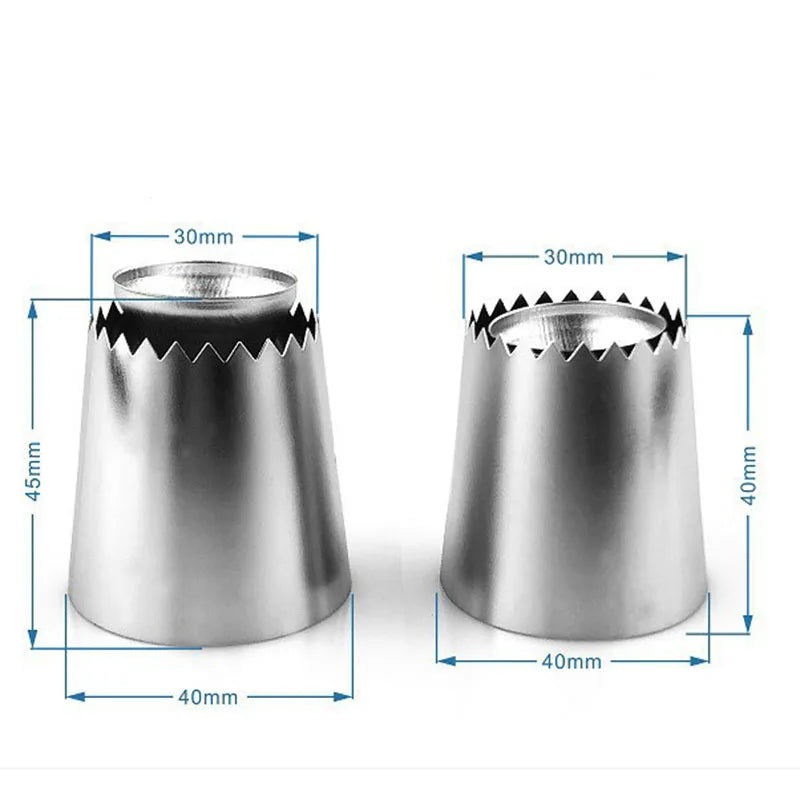 Afralia™ Stainless Steel Cookie Hollow Flower Nozzle - Creative Cake Decoration