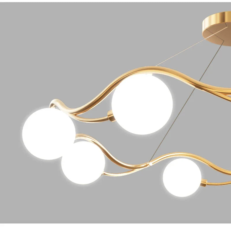 Afralia™ Nordic Ring Chandelier: Bubble LED Pendant Light for Living Room & Bedroom