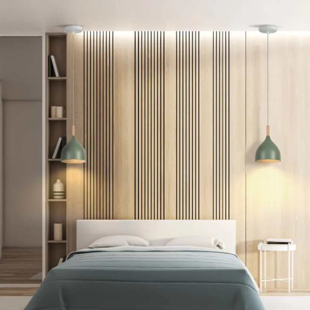 Afralia™ Modern Wood Pendant Lights Nordic Hanging Lamps for Living Room and Bar