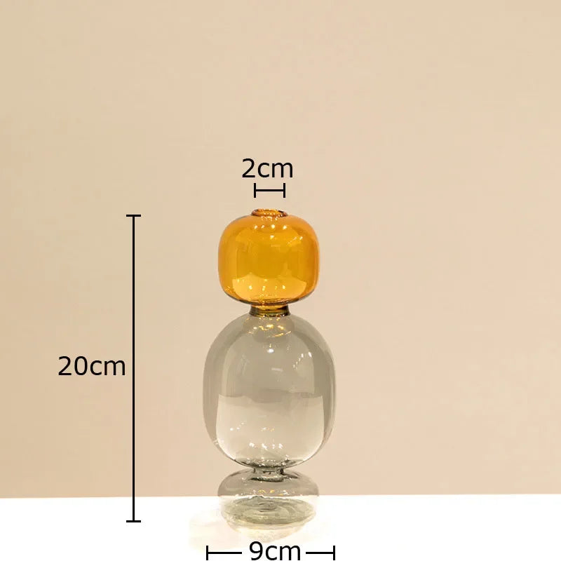 Afralia™ Multicolour Glass Vase: Hydroponics Flower Pot, Desk Decoration, Floral Arrangement