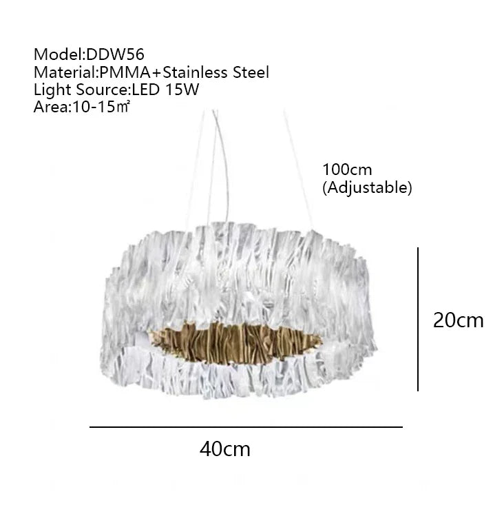 Afralia™ Wave LED Acrylic Table Lamp Modern Luxury Night Light Bedroom Decoration