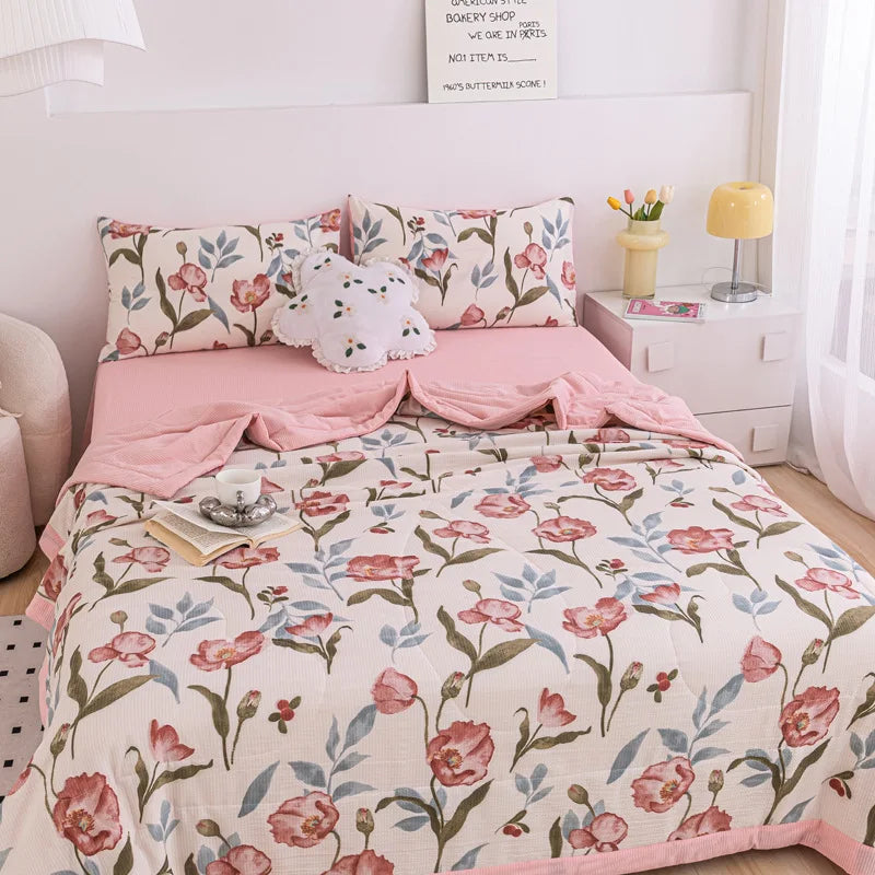 Afralia™ Summer Soybean Fiber Quilt: Cool Air Conditioning Blanket for Home & Office