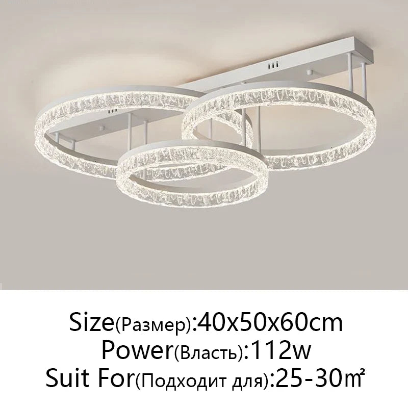 Afralia™ LED Ring Chandelier with Remote Control - Modern Ceiling Lamp for Home Décor