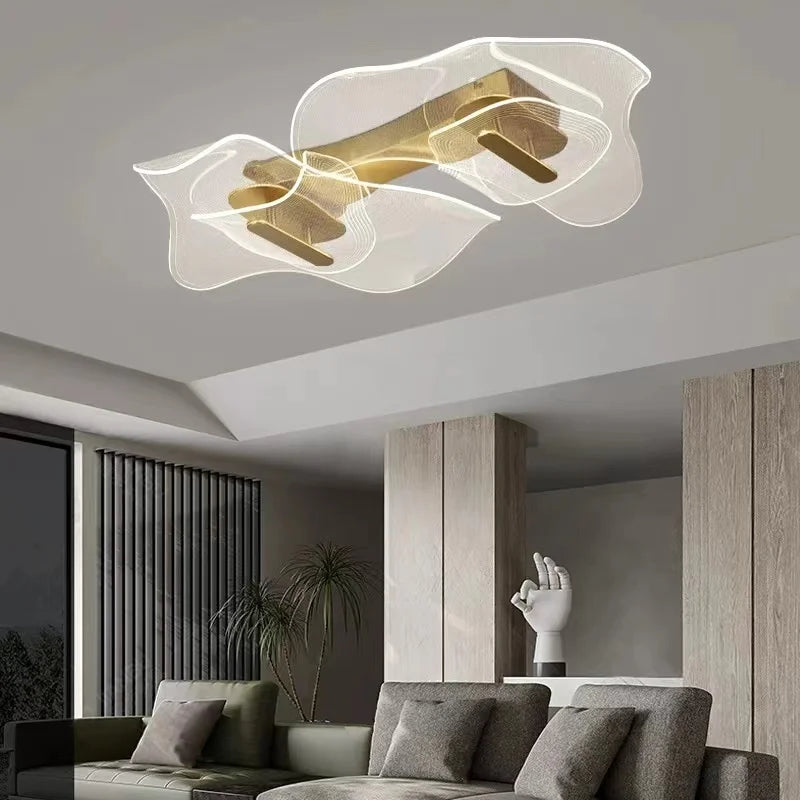 Afralia™ LED Dimmable Ceiling Chandelier: New Nordic Acrylic Home Lighting for Living Room