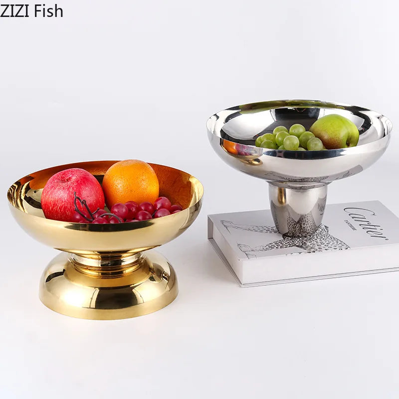 Afralia™ High-Legged Fruit Bowl Tray for Living Room Coffee Table & Snacks