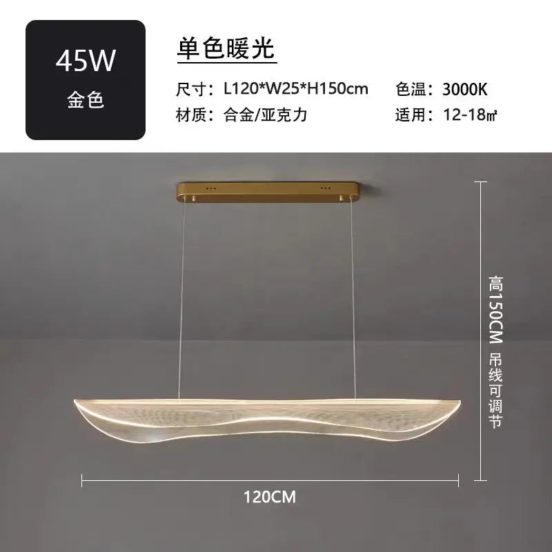 Afralia™ Modern Nordic Acrylic Chandelier for Dining Table Office Indoor Lighting