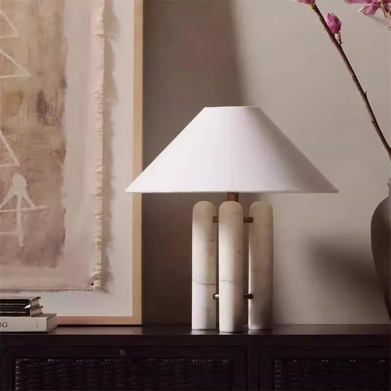 Afralia™ Nordic Marble Table Lamp - Modern Light Luxury Design for Living Room & Bedroom