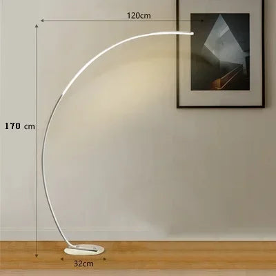 Afralia™ Black LED Dimming Floor Lamp for Bedroom and Living Room