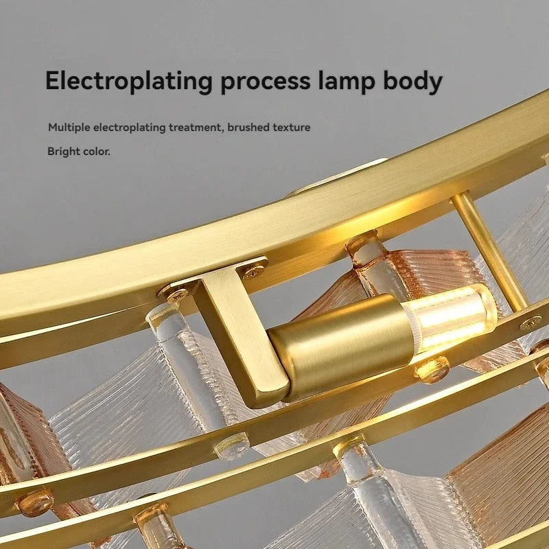 Afralia™ Glass Ceiling Chandelier: Elegant Italian Design for Home, Hotel, Study & Bedroom Decor