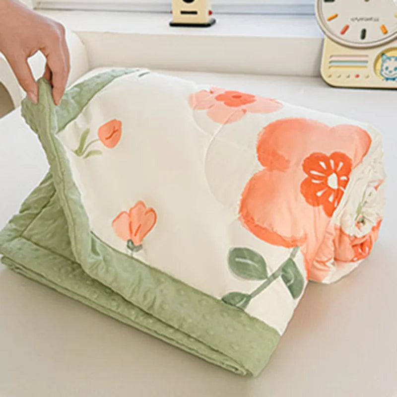 Afralia™ Cartoon Pattern Summer Comforter: Skin-Friendly Breathable Quilt for Kids & Adults