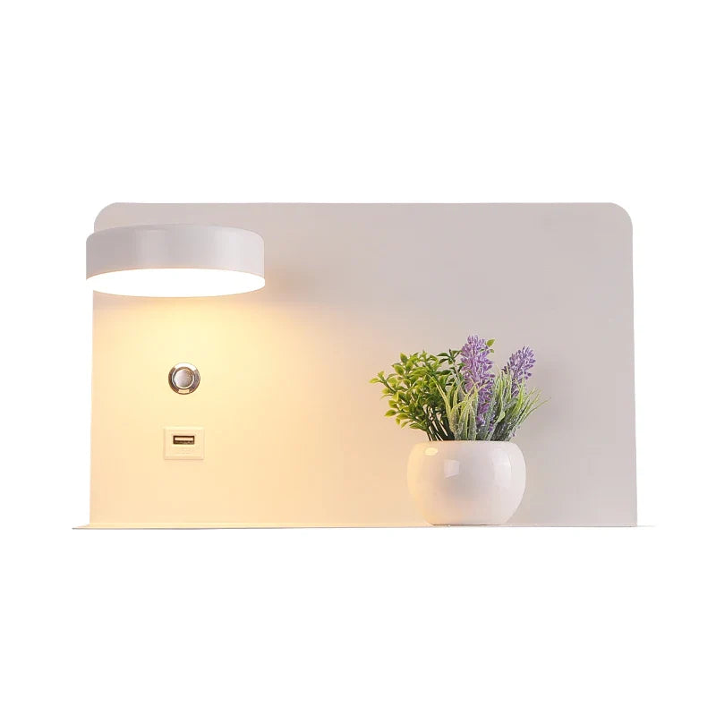 Afralia™ LED Wall Lights with Switch, USB Charging Interface for Bedroom, Living Room Decoration