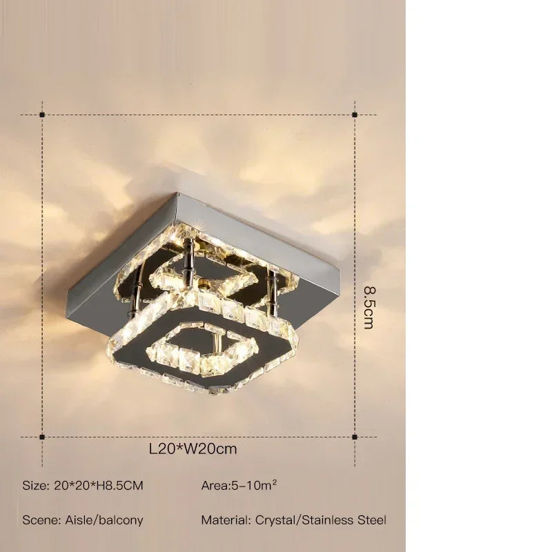 Afralia™ Crystal LED Chandelier: Modern Luxury Ceiling Lamp with Remote Control