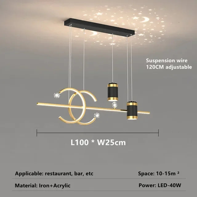 Afralia™ Nordic LED Chandelier for Home Kitchen Bedroom Living Room Cafe Study Lighting