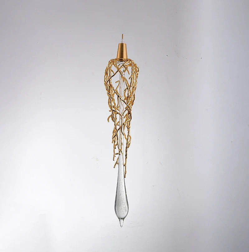 Afralia™ Copper Bronze Crystal Chandelier Ceiling Lighting Hotel Lobby Pendant Lamp