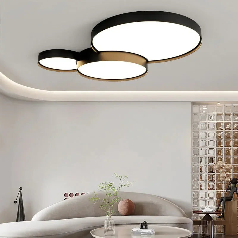 Afralia™ Smart LED Metal Ceiling Light for Living Room Bedroom Lighting Fixtures