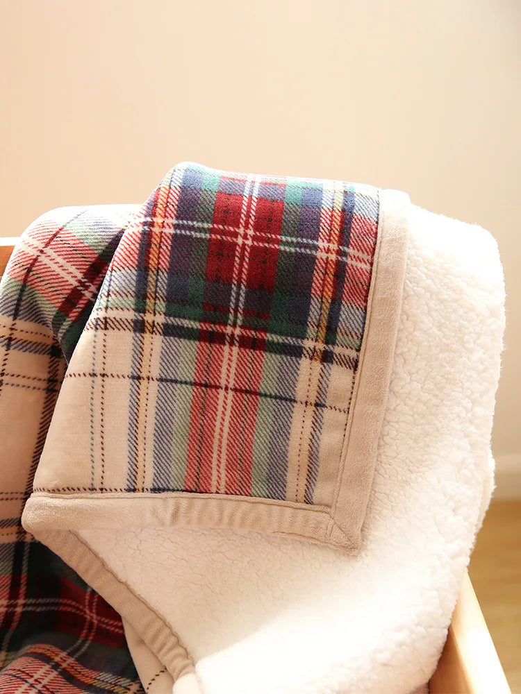 Afralia™ Bohemian Double-Layer Winter Coral Fleece Sofa Blanket
