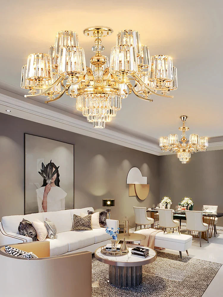 Afralia™ Elegant Crystal Chandelier for Living and Dining Room Lighting