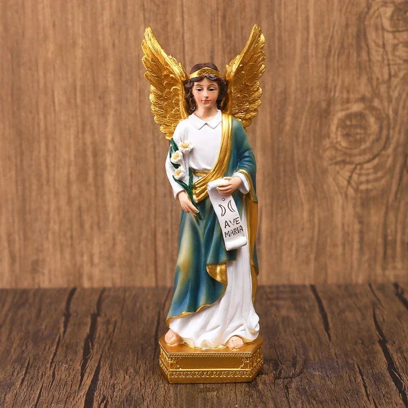 Afralia™ Angel God Statue Figurines for Home Decor and Religious Holidays