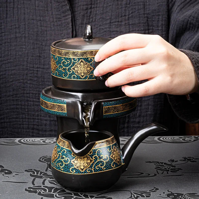 Afralia™ Ceramic Kung Fu Tea Set with Custom Logo - Luxury Teaware Gift