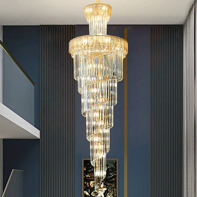 Afralia™ Crystal Chandelier: Elegant Villa Living Room Lighting