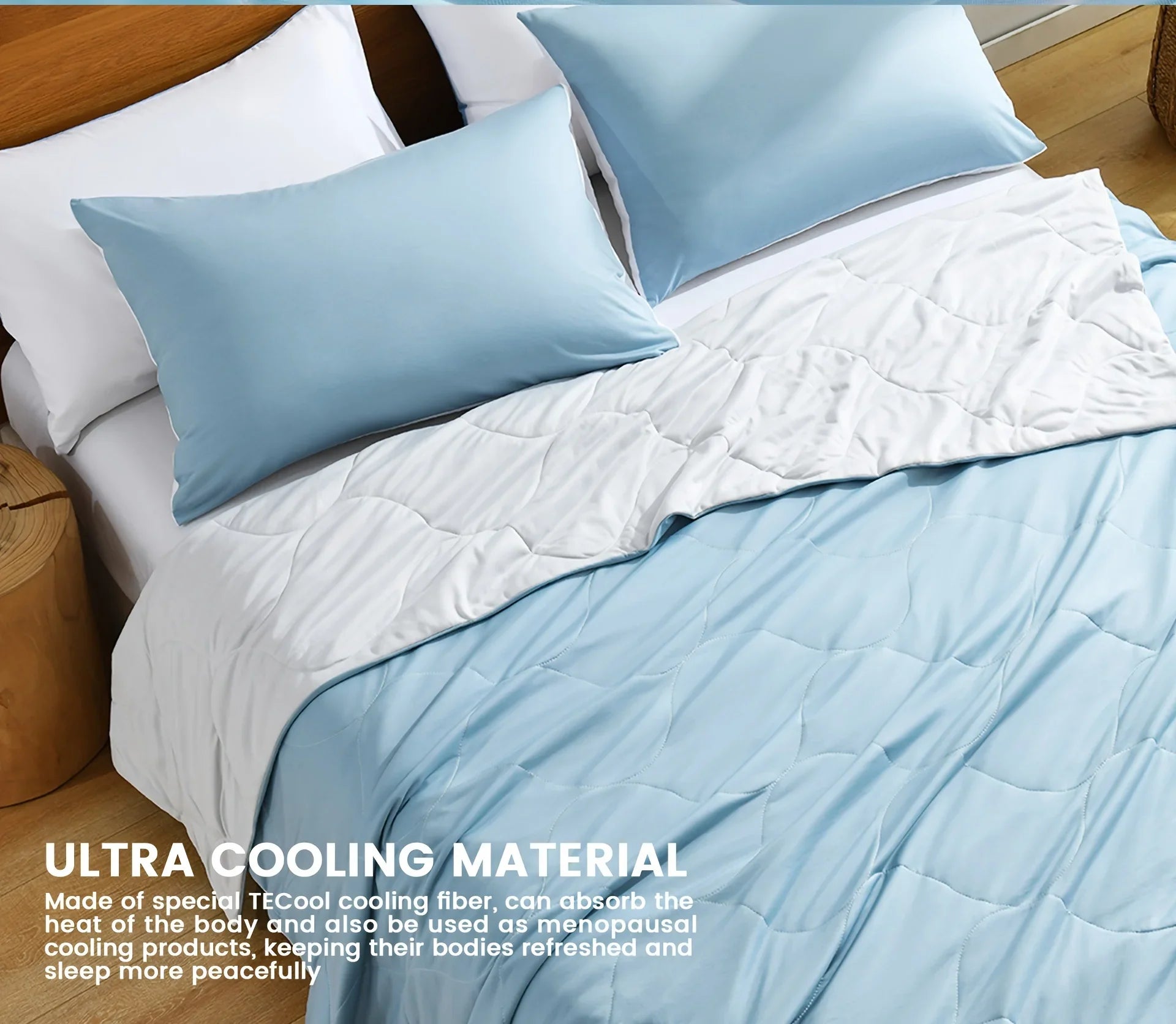 Afralia™ Cooling Comforter: Reversible All Season Down Alternative Duvet - Ideal for Hot Sleepers